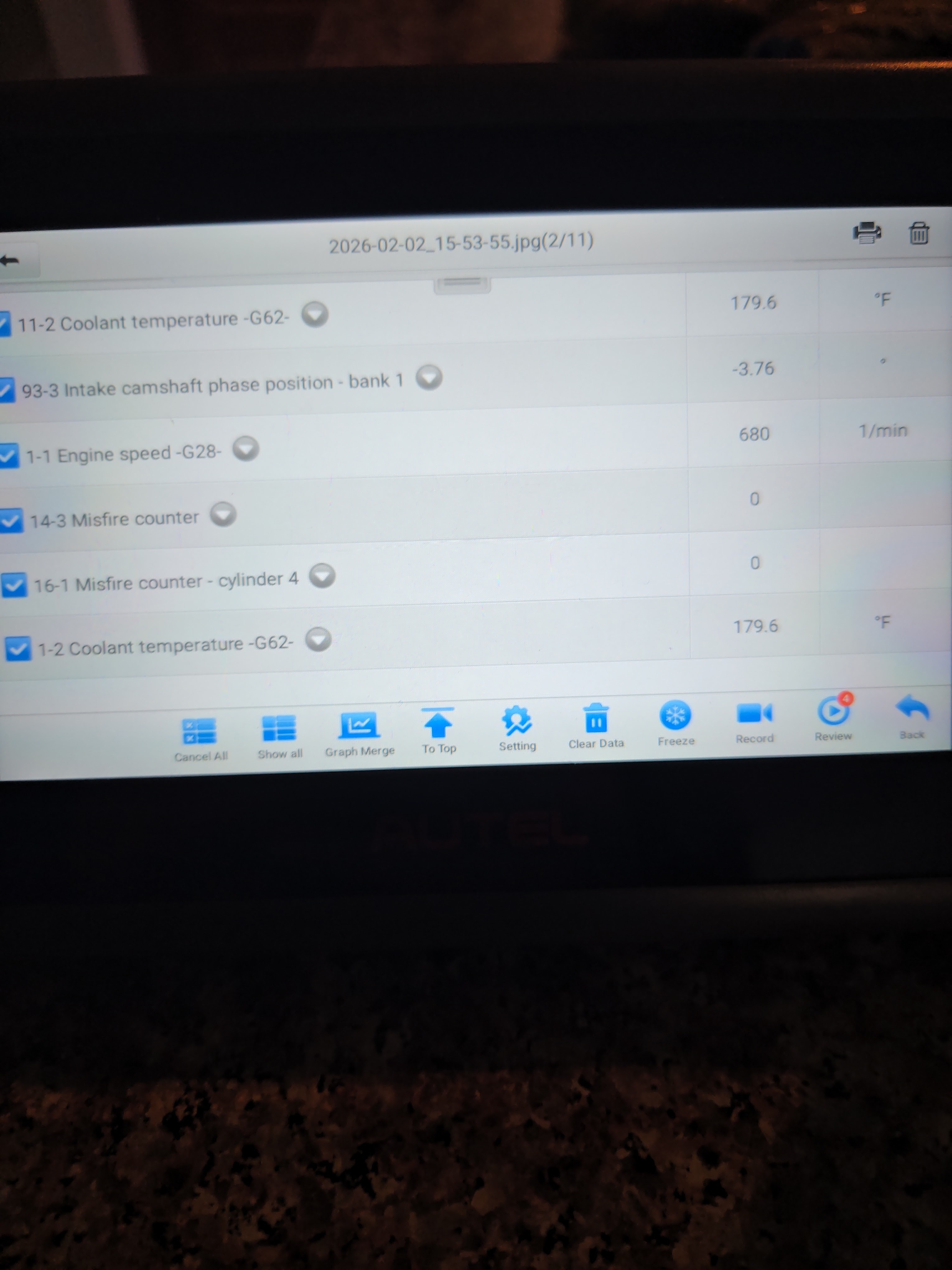 Volkswagen Touareg diagnostics